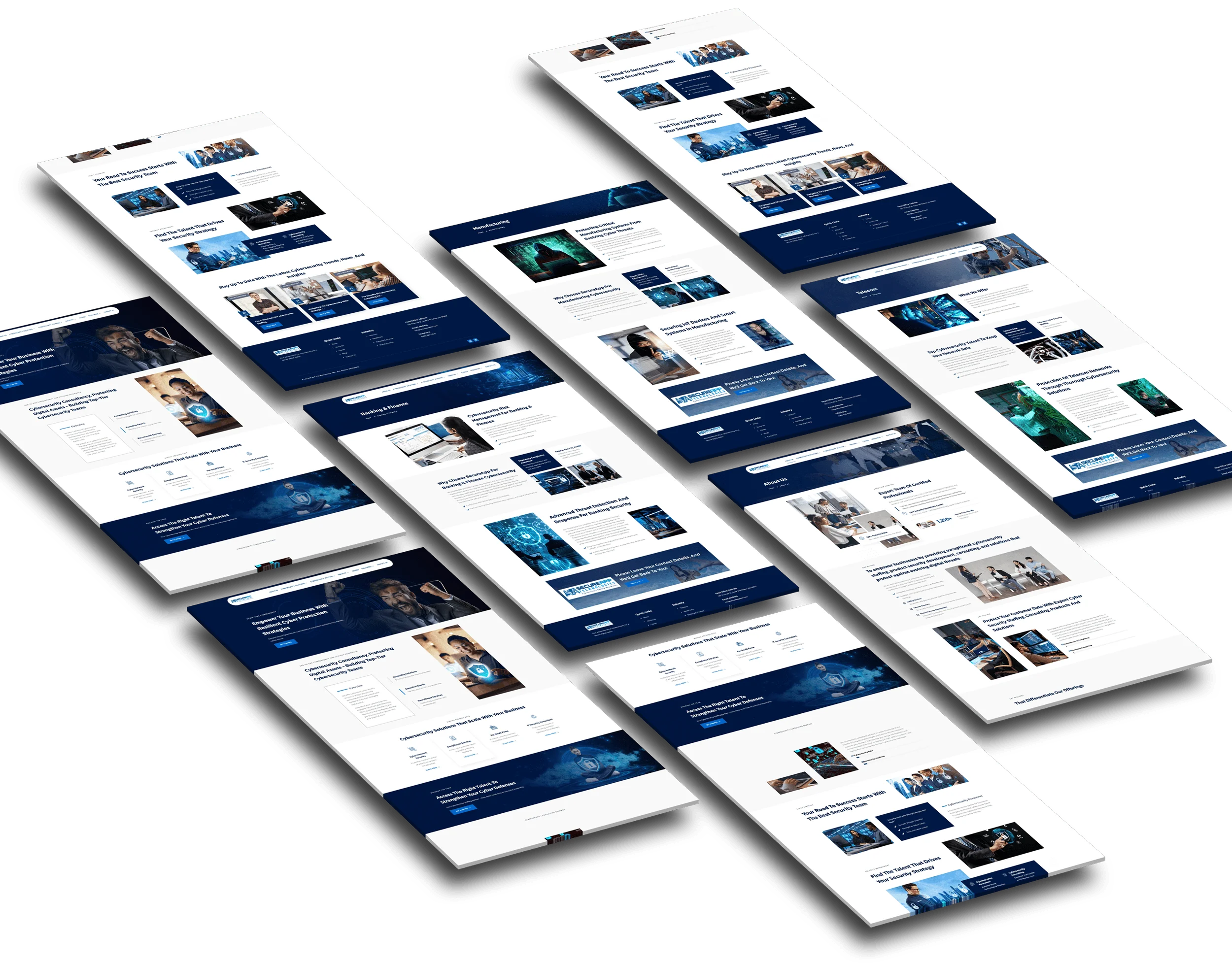 Secureapp website mockup previews by vdm